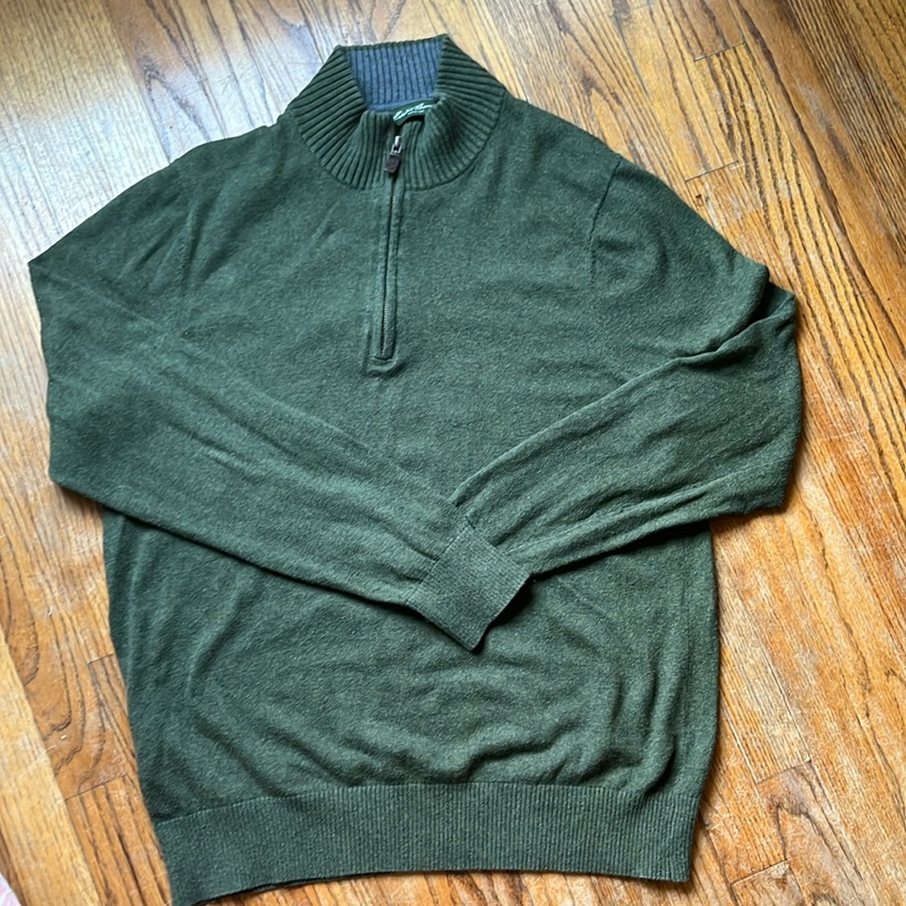 Eddie Bauer Men’s Cotton/Cashmere blend pullover sweater